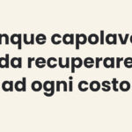 Libri capolavoro recuperare adesso Copertina