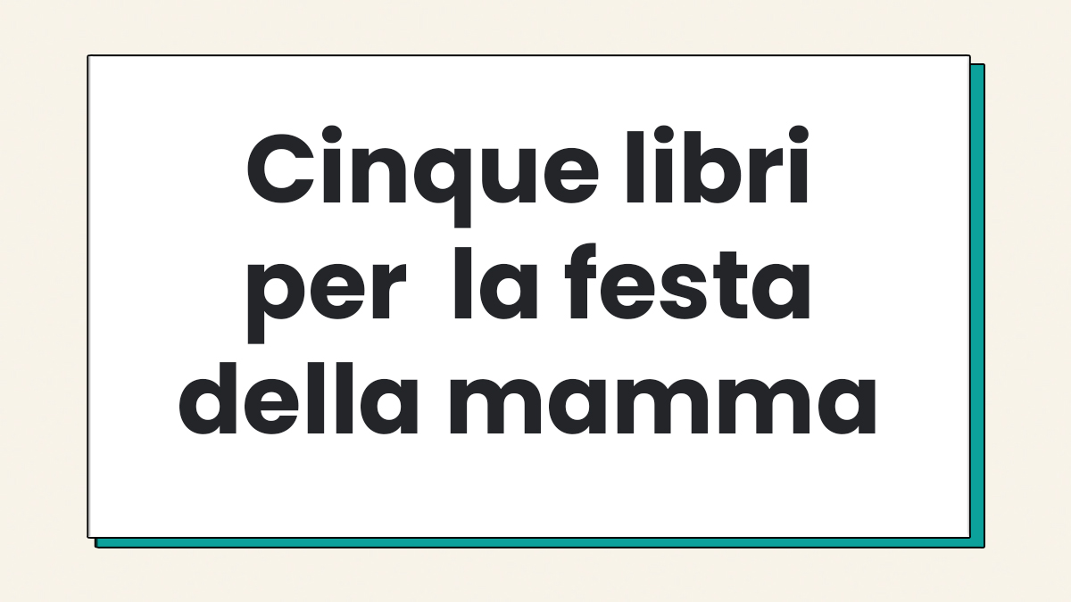 Libri festa mamma Copertina