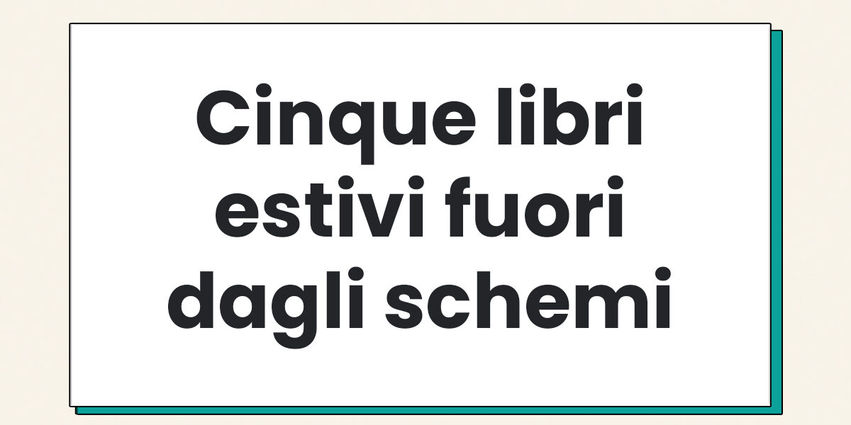 Libri fuori dagli schemi Copertina