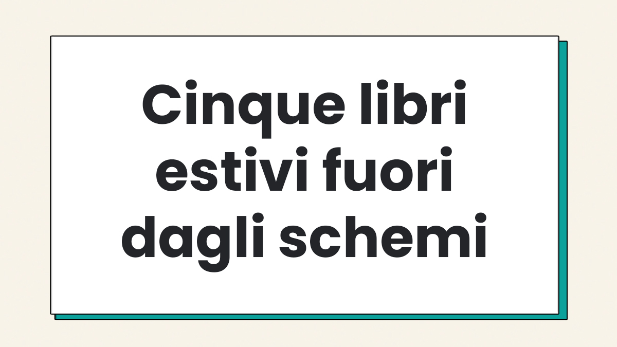 Libri fuori dagli schemi Copertina