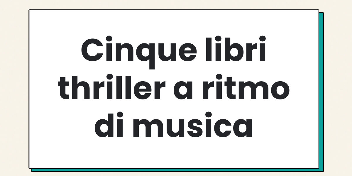 Libri thriller ritmo musica Copertina