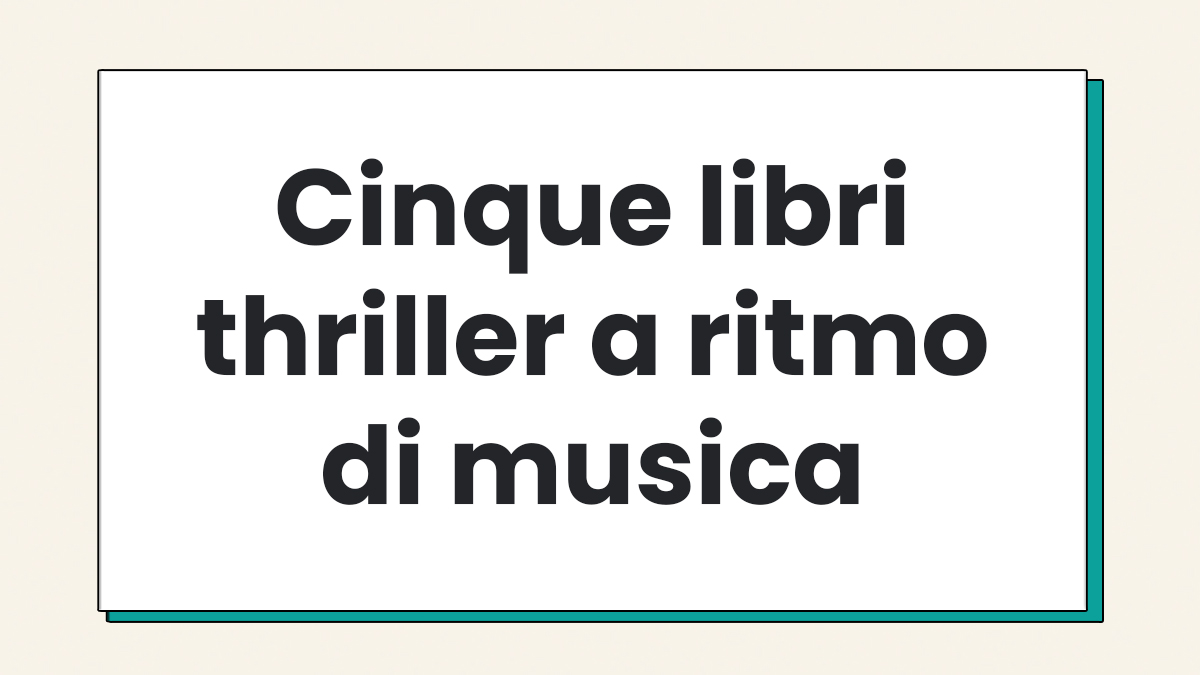 Libri thriller ritmo musica Copertina